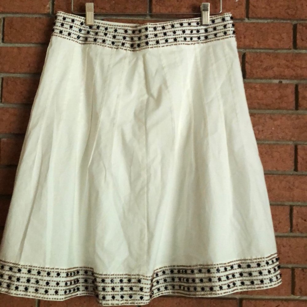 🕊WHBM🕊BANDED BEADED WAIST AND HEM SKIRT🕊